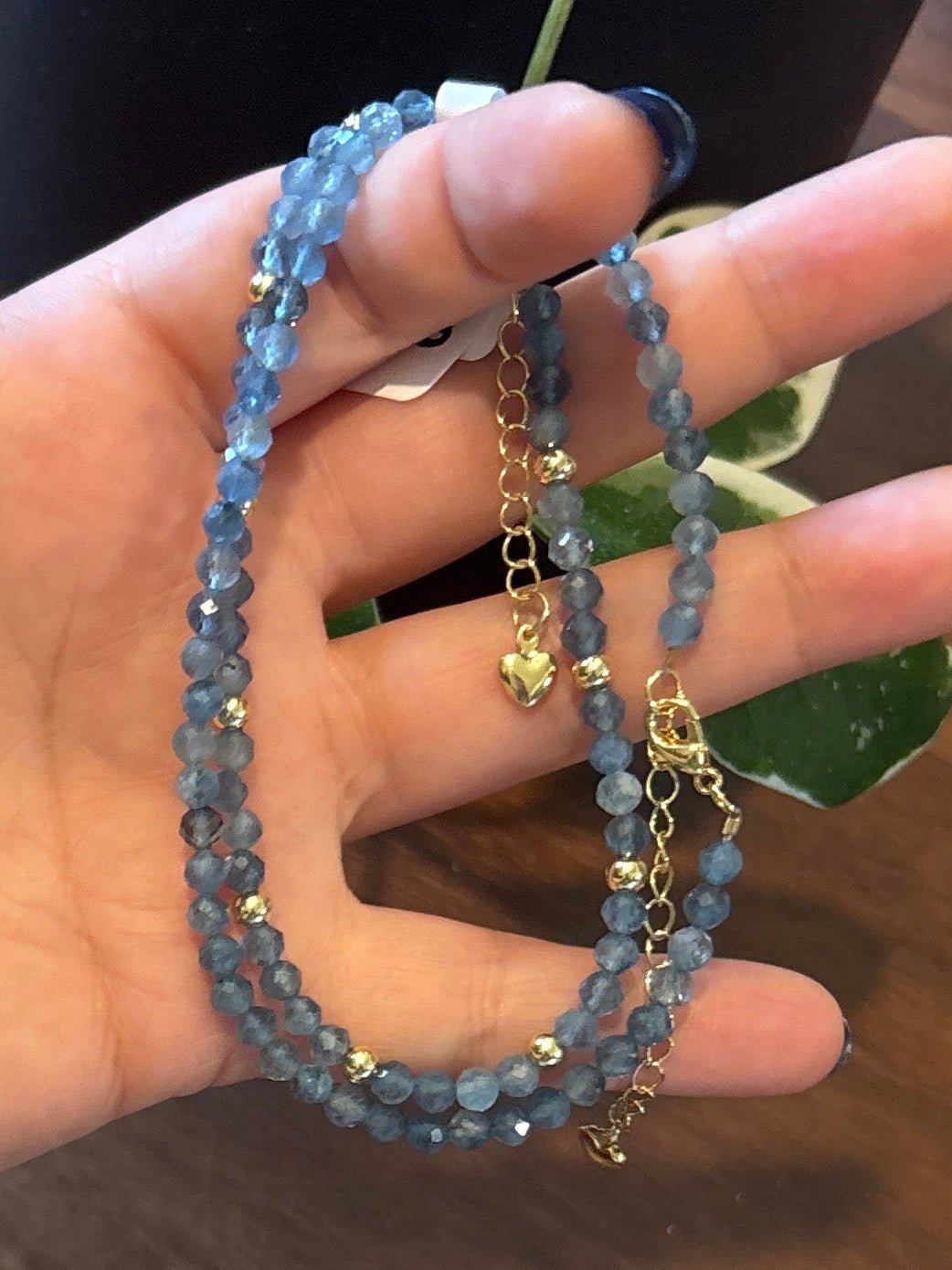 Aquamarine A grade faceted ankle bracelets