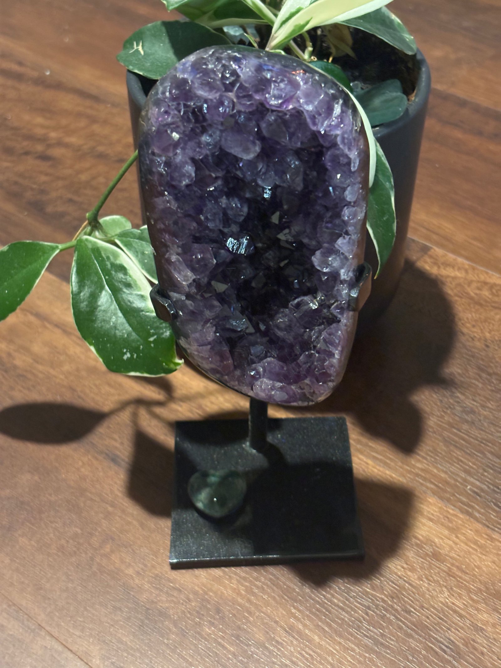 Amethyst on stand - large gemmy